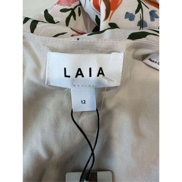 NWT Anthropologie Laia Botanical Wrap Top Dress Size 12 - Picture 8 of 11